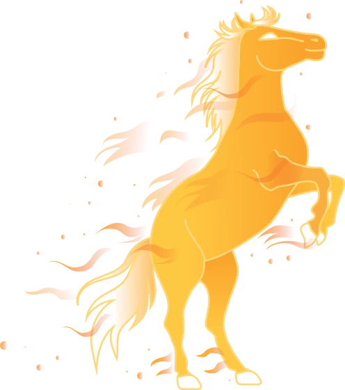The golden Ascended Horse